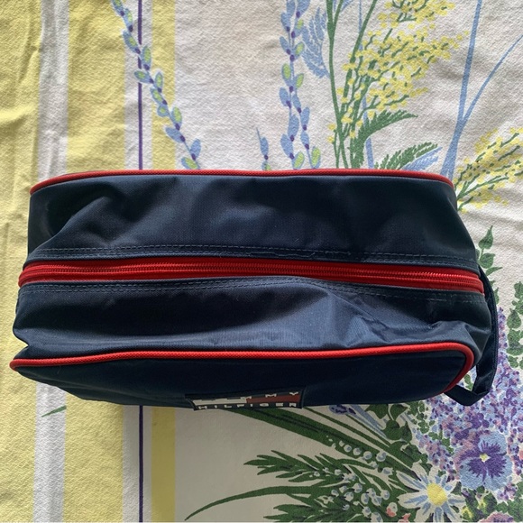 Men’s Vintage Y2K TOMMY HILFIGER DOPP Kit Shaving Toiletries Zip Bag Navy Blue - Picture 3 of 12